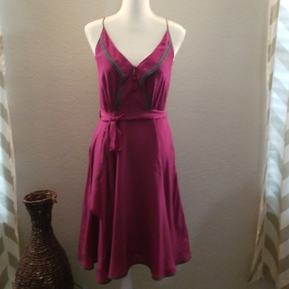 Mauve silk dress